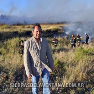 Scioli recorre el incendio en Sierra de la Ventana