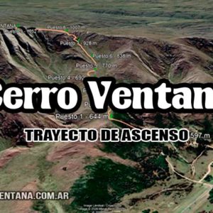 Trayectoria de ascenso en 3d al hueco en el cerro ventana