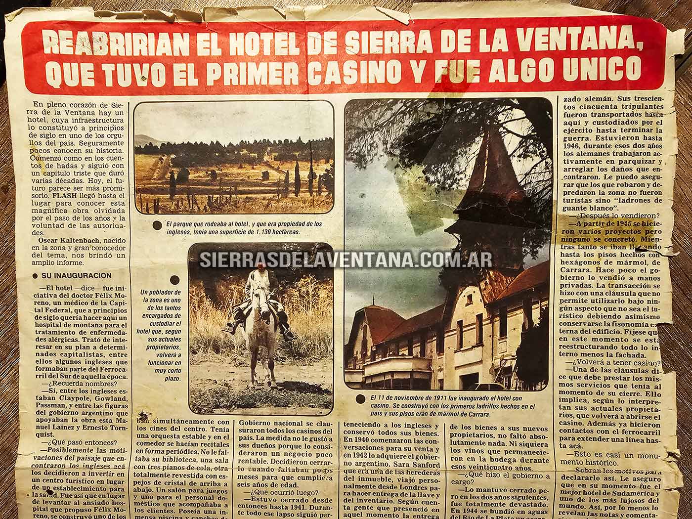 Reinauguración del Ex Club Hotel de la Ventana